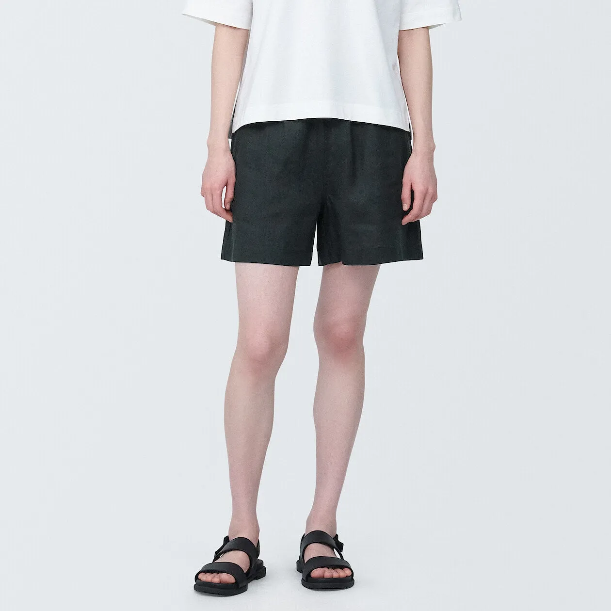 Washed Linen Shorts