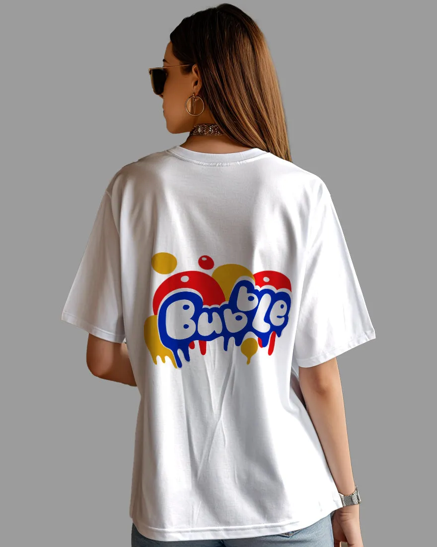 Womens Oversized TShirt Funky Bubble